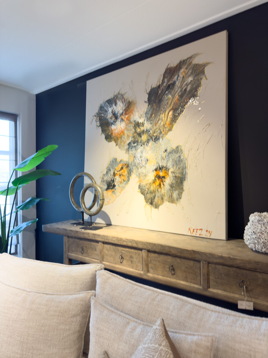 Abstract Bloemen schilderij van REEZ