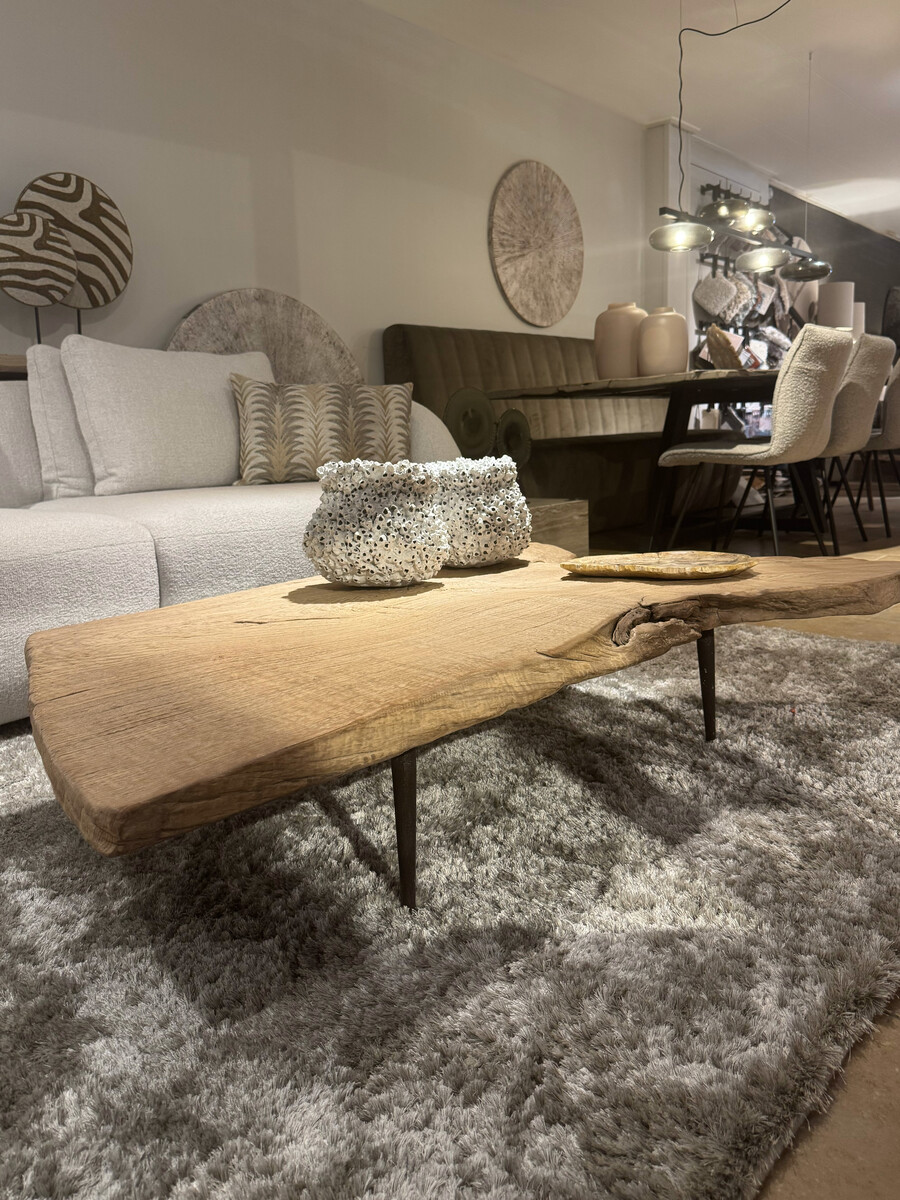 Boomstam salontafel iepenhout