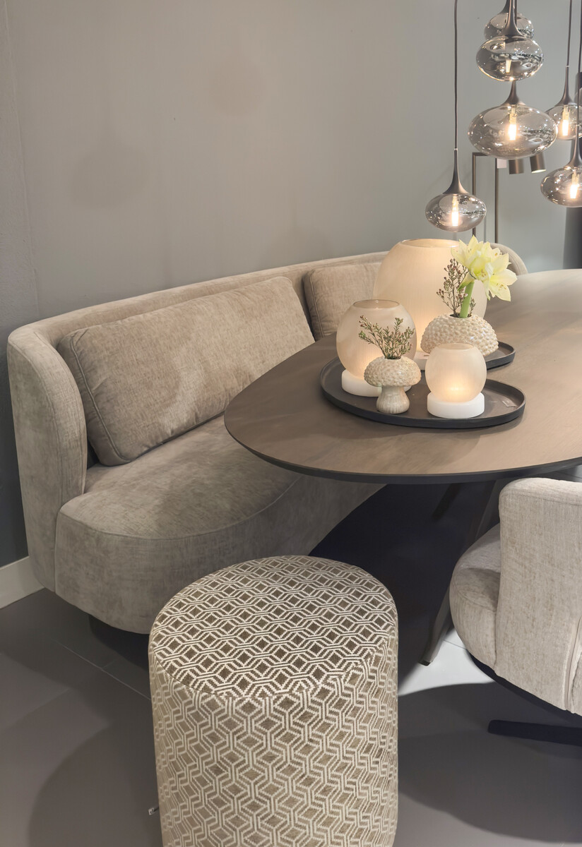 Eetkamerbank Luna ovaal