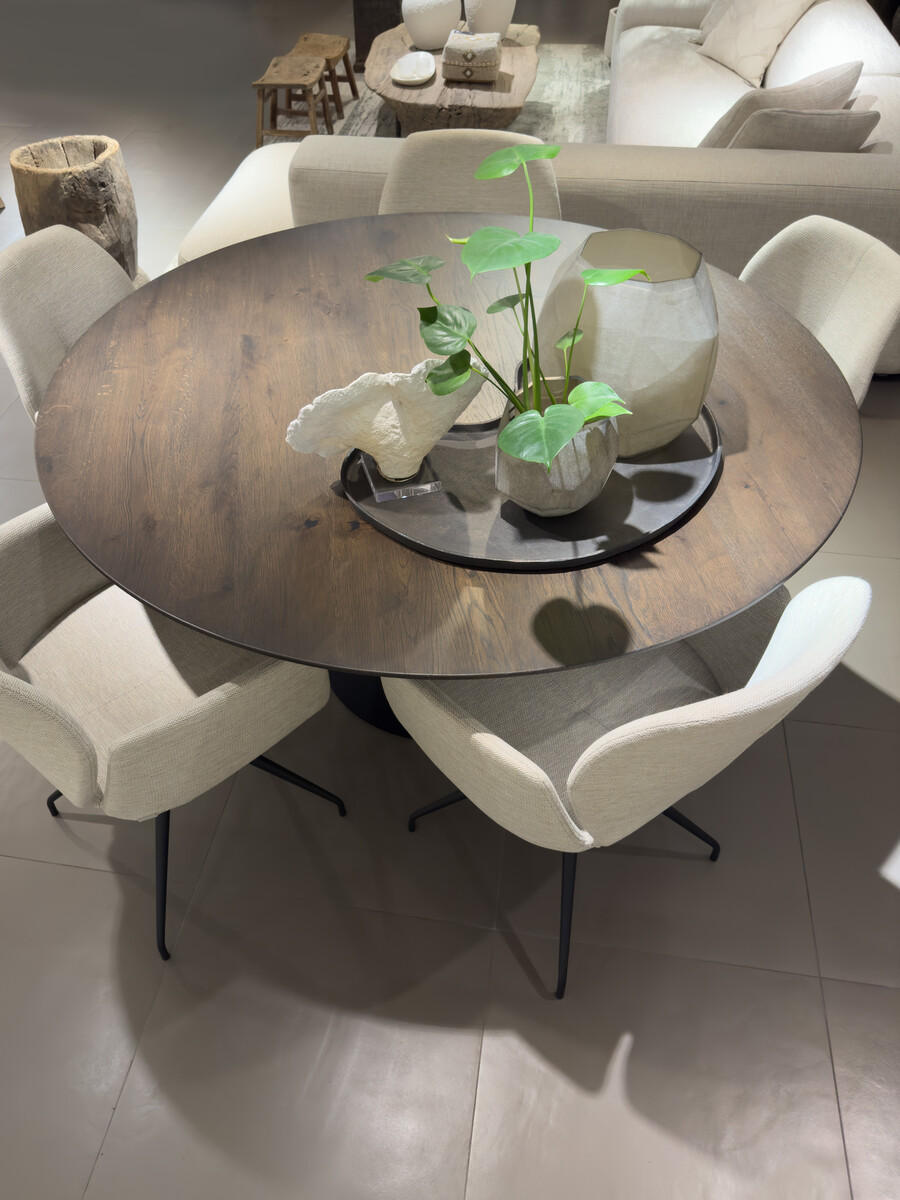 Eetkamertafel Rond Deer Brown