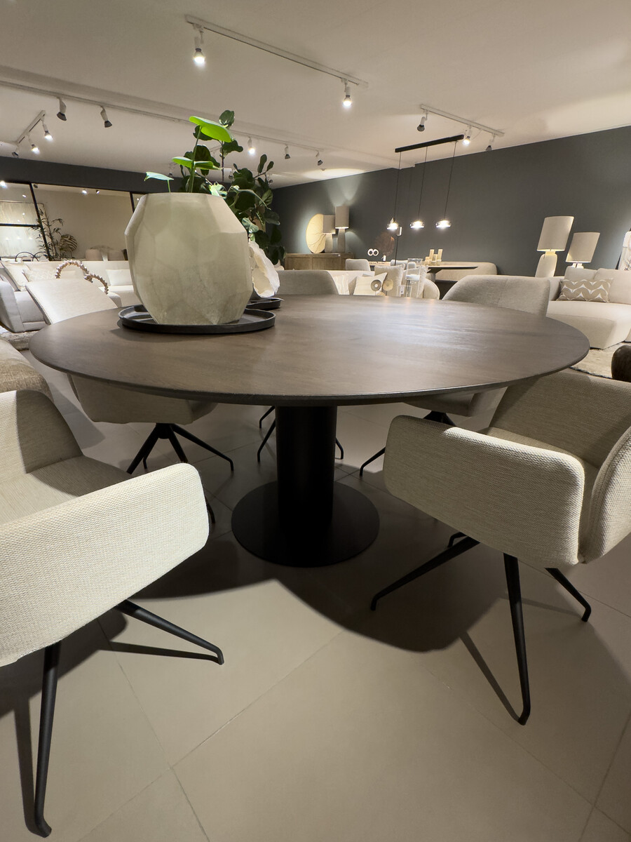 Eetkamertafel Rond Deer Brown