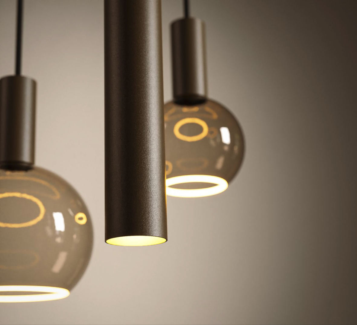 Hanglamp Riva rond Ø70cm 8-lichts Platinum