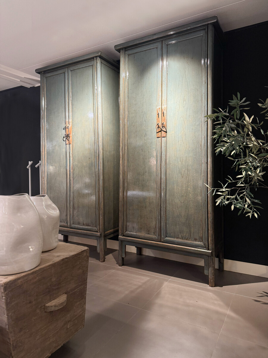 Hoogglanskast Babs Large Petrol