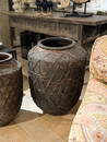 Kruik met vlechtwerk Large Dark Brown