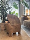 Mini Throne van massief iepenhout