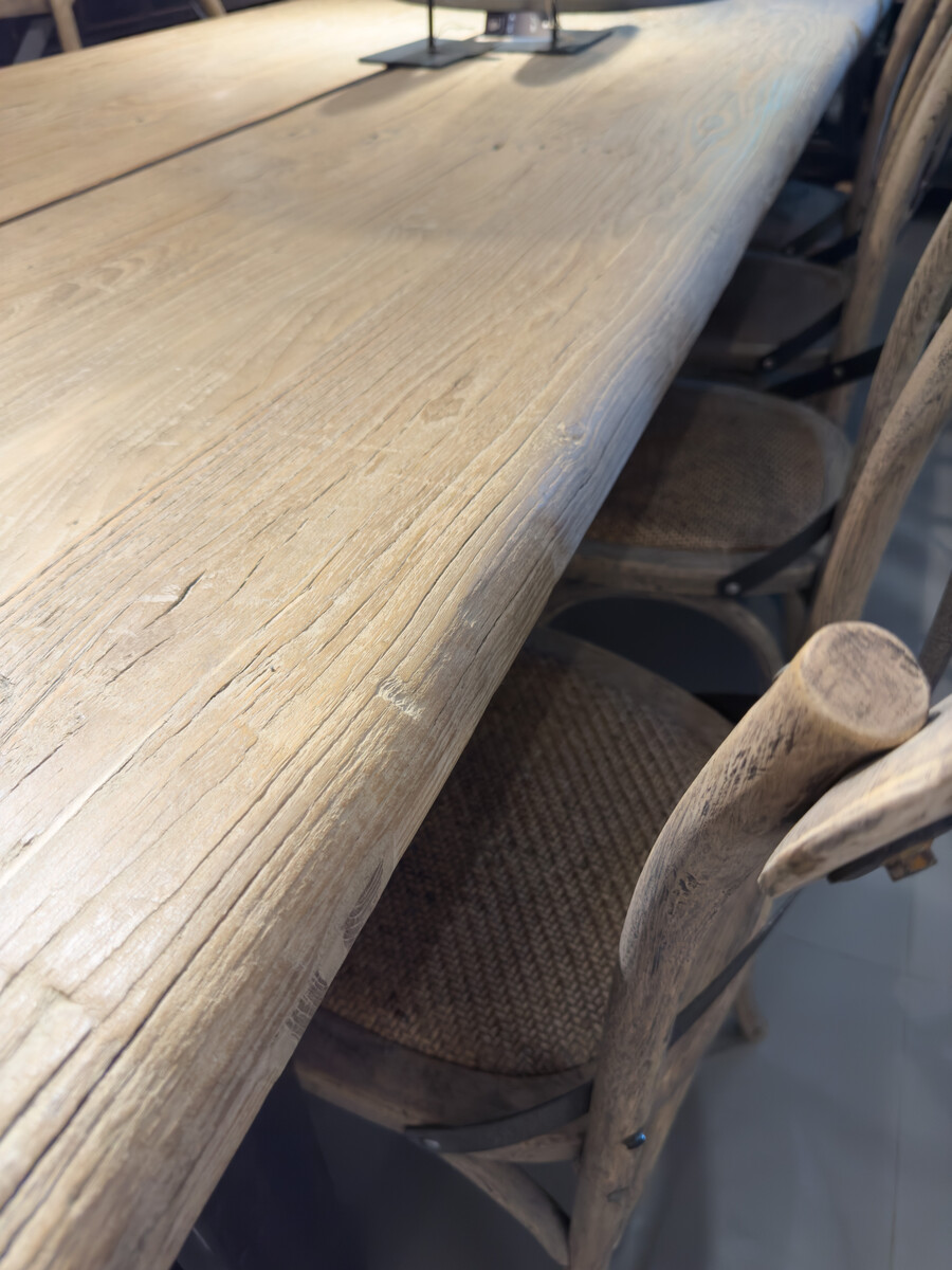 Poortdeurtafel iepenhout