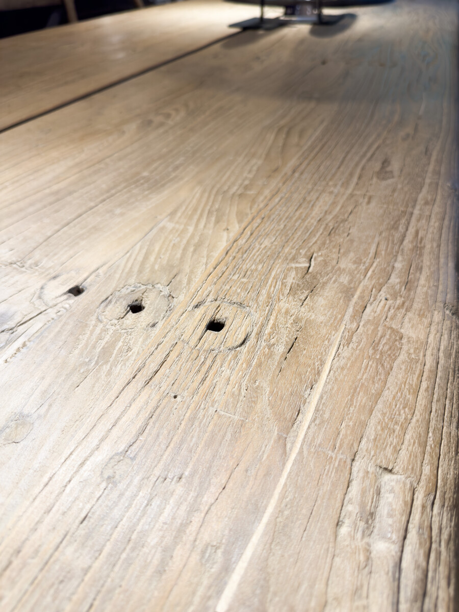 Poortdeurtafel iepenhout