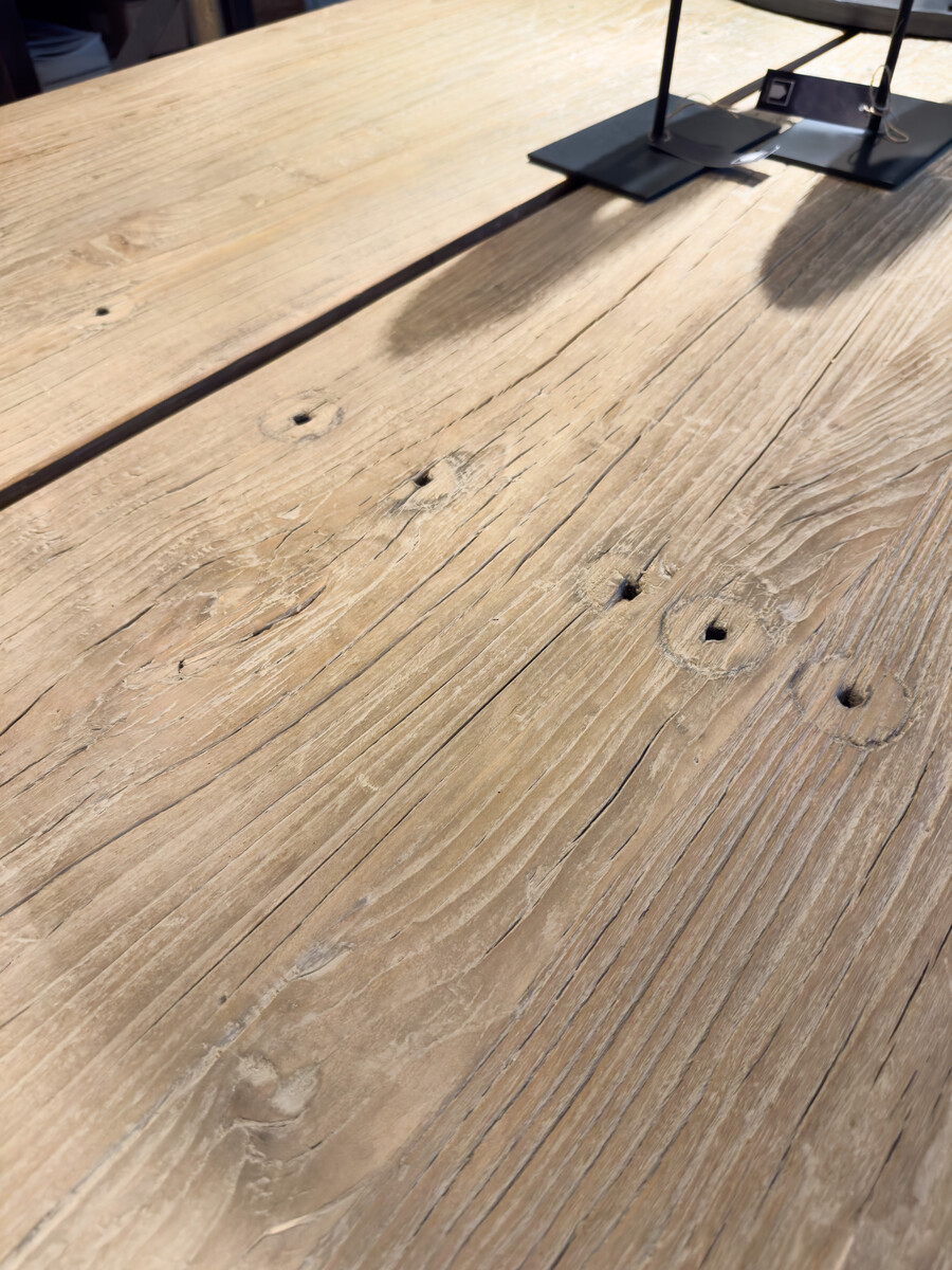 Poortdeurtafel iepenhout