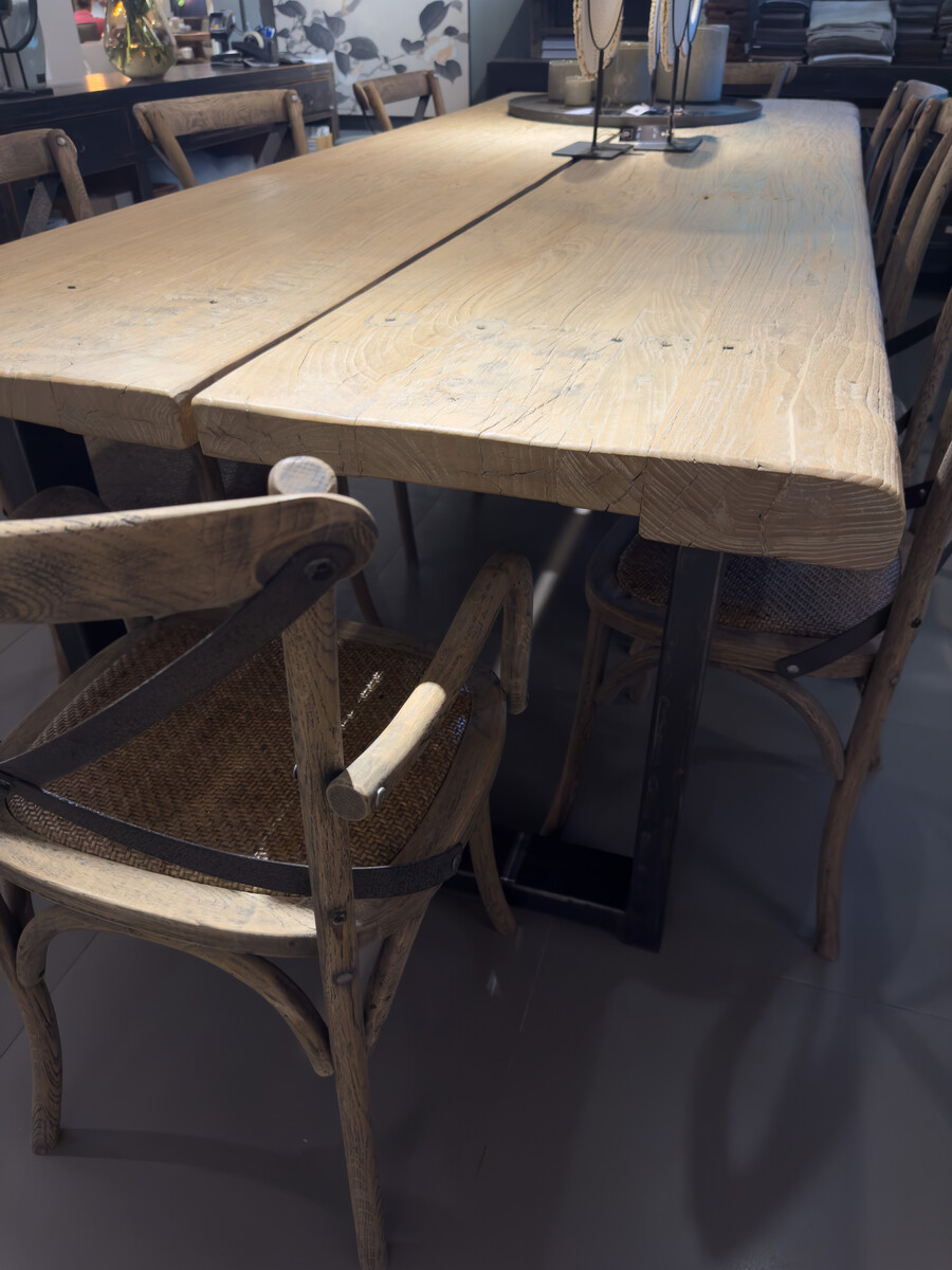 Poortdeurtafel iepenhout