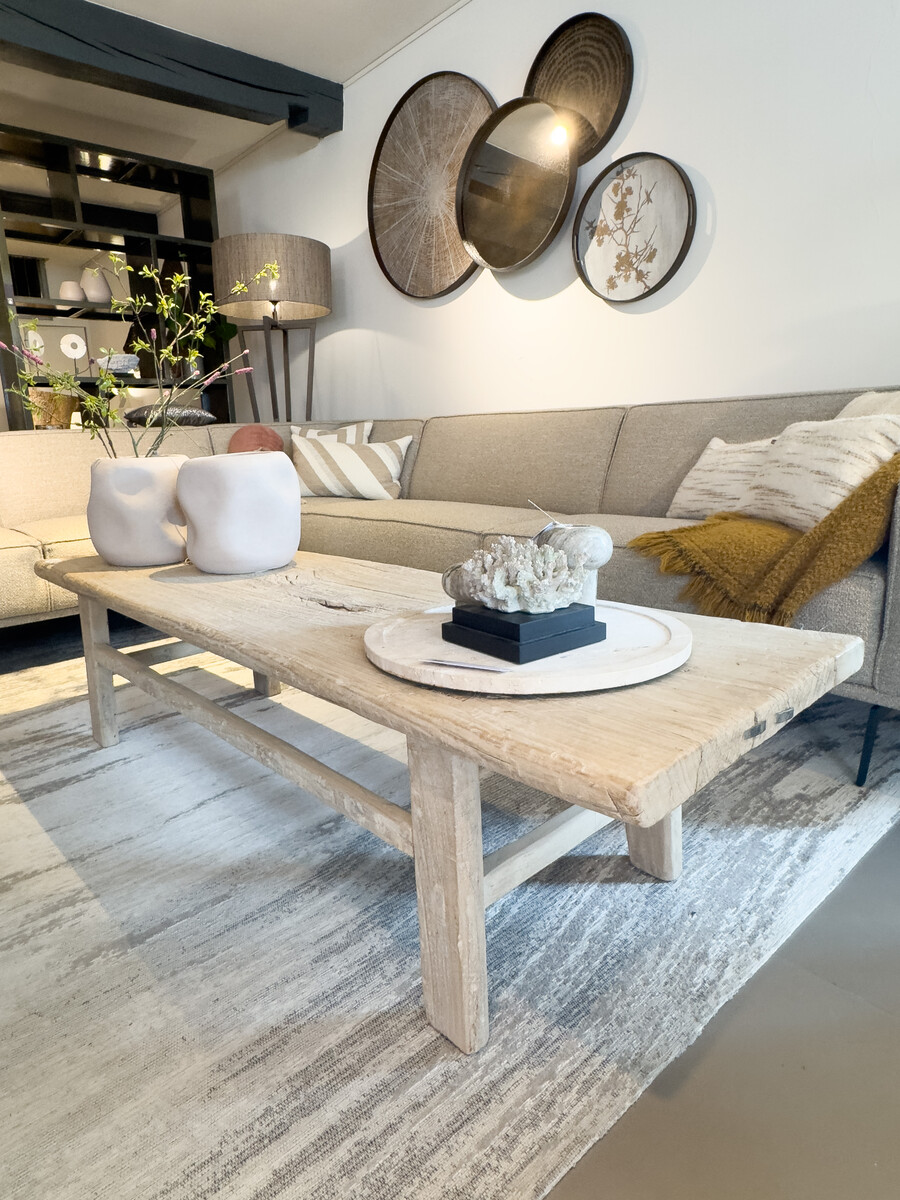 Salontafel iepenhout rechthoek
