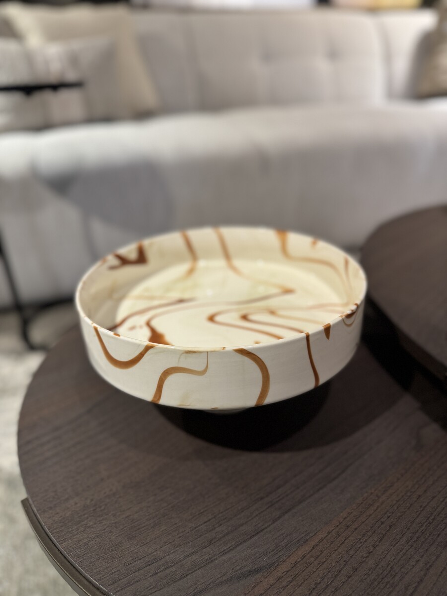 Serving bowl van gemarmerd keramiek