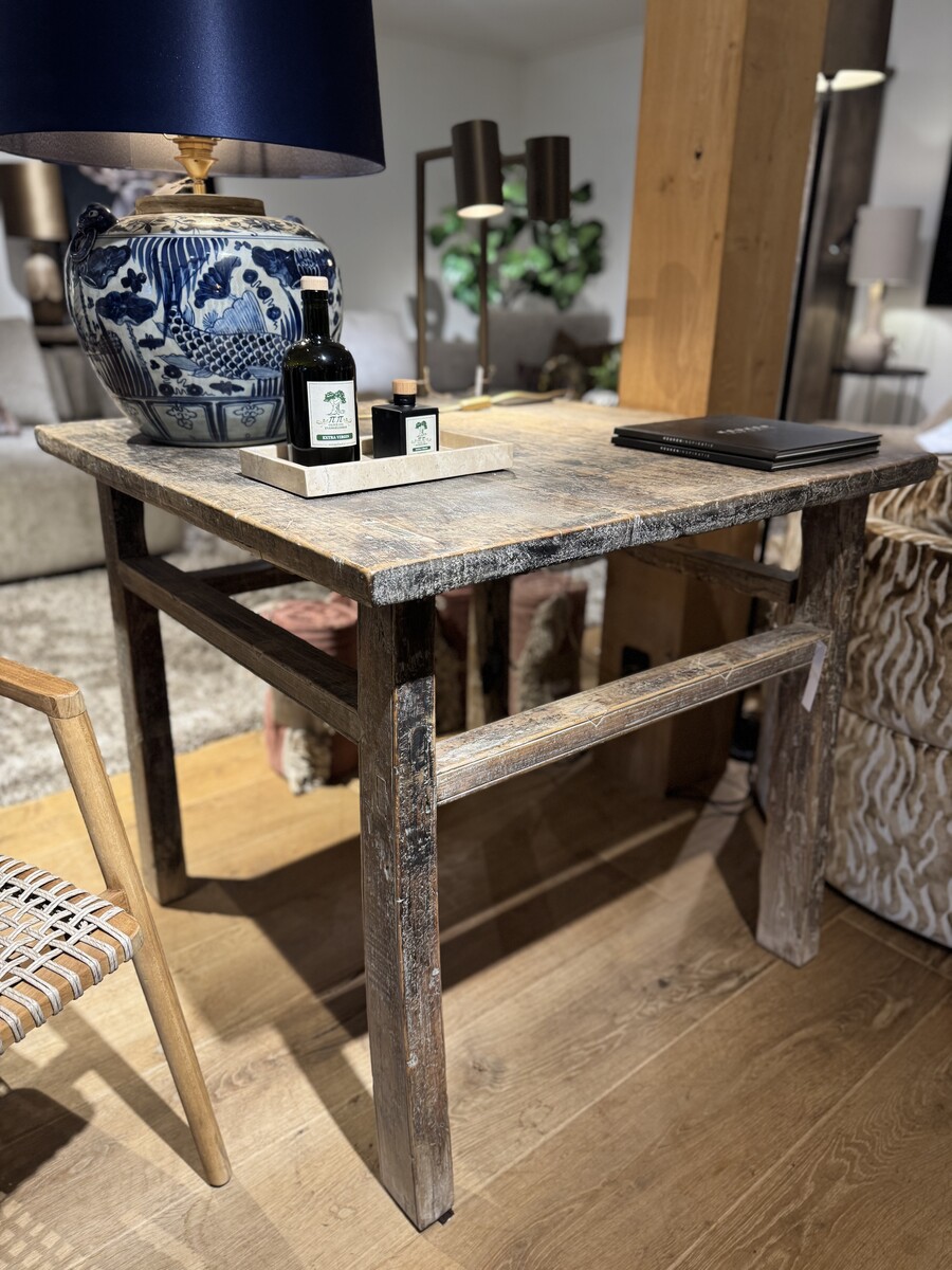 Tafel Elmwood verweerde bruine patina