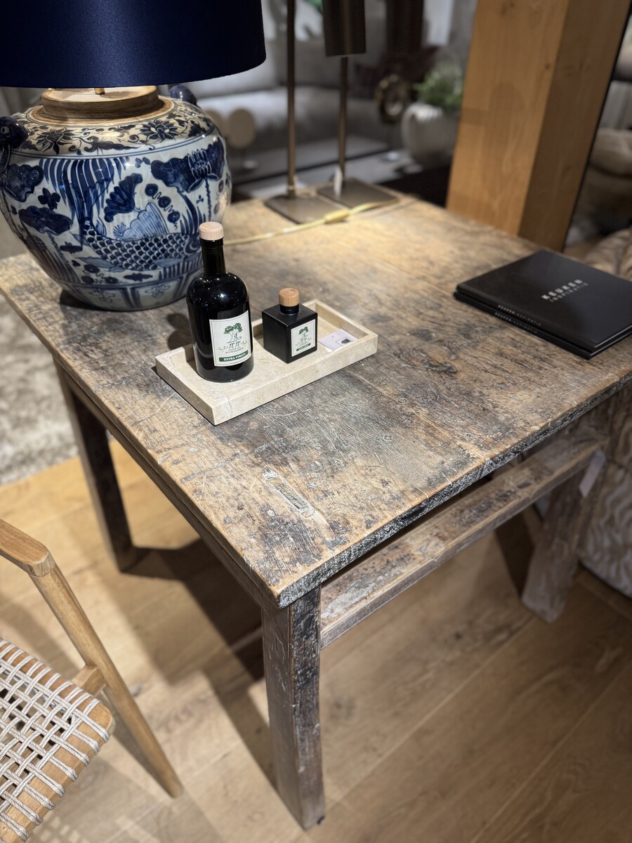 Tafel Elmwood verweerde bruine patina