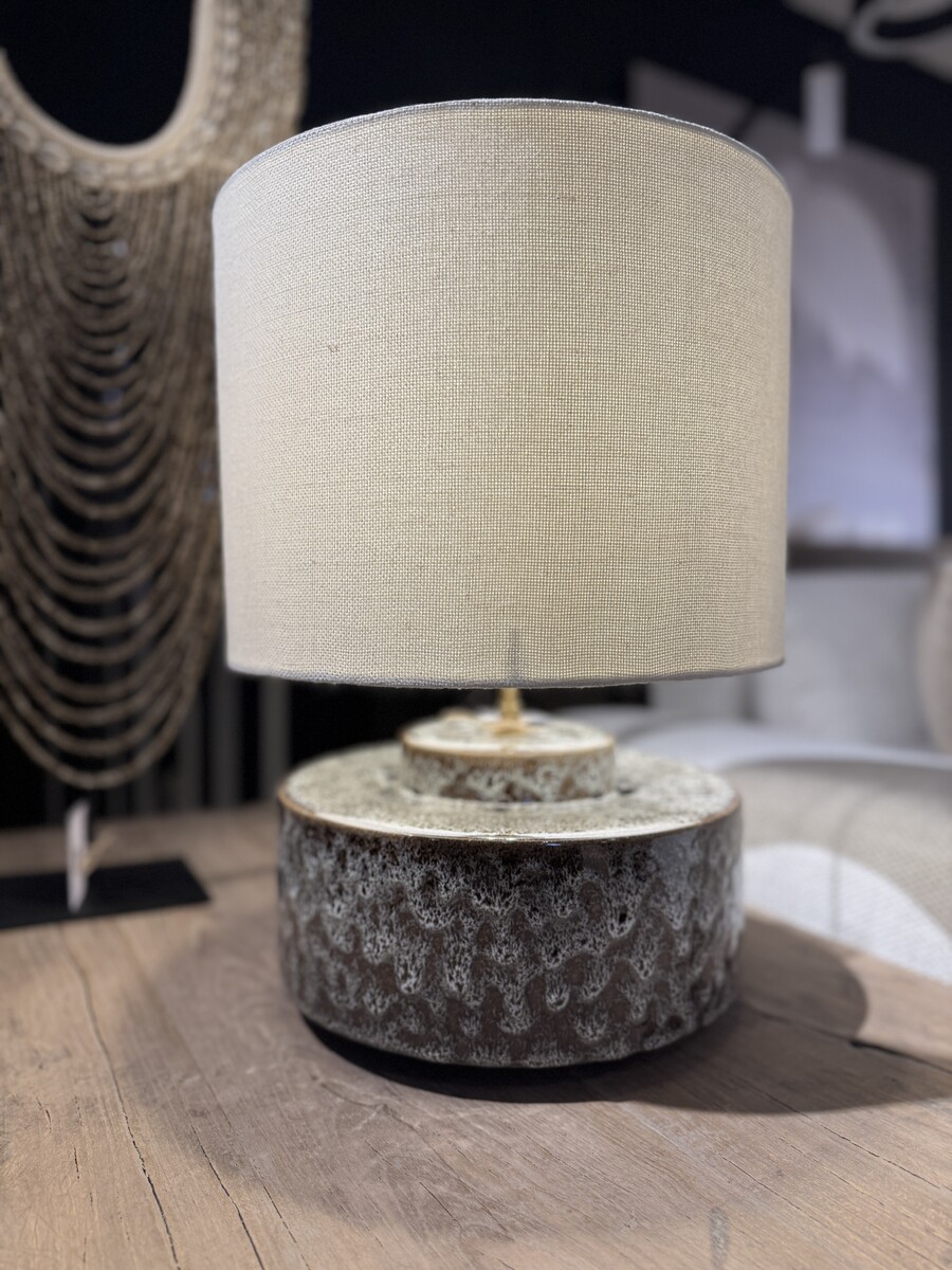 Tafellamp keramiek met expressive reactieve glazuur