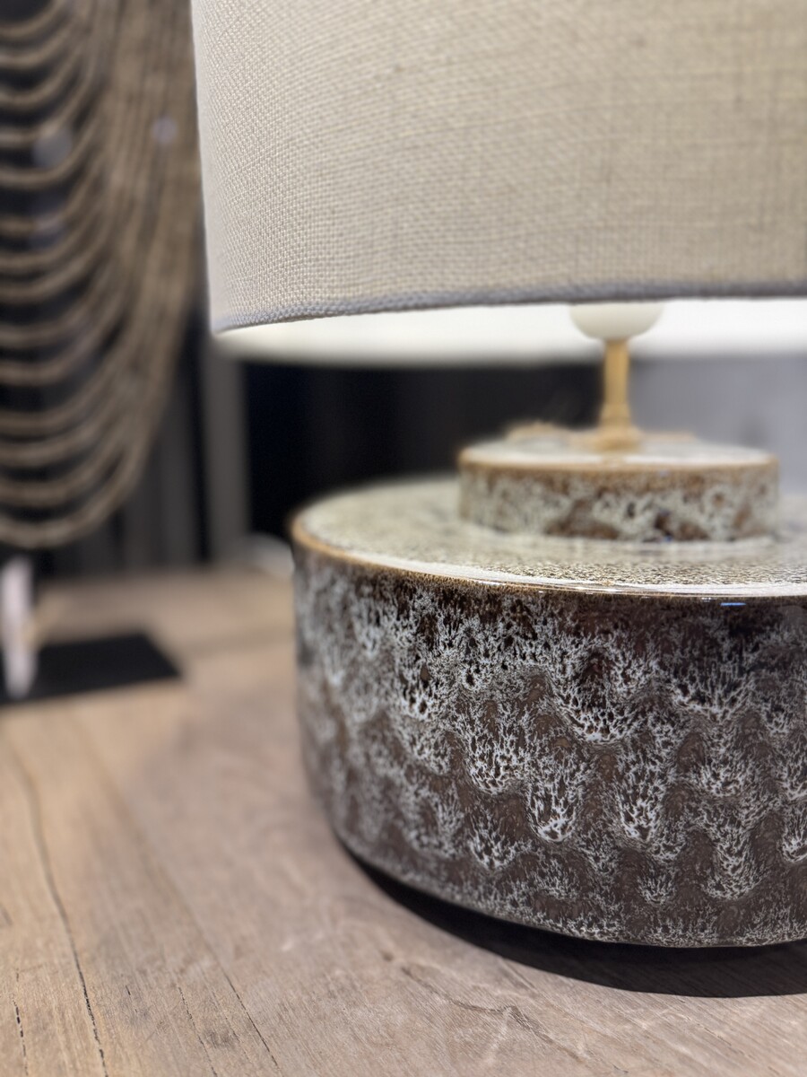 Tafellamp keramiek met expressive reactieve glazuur
