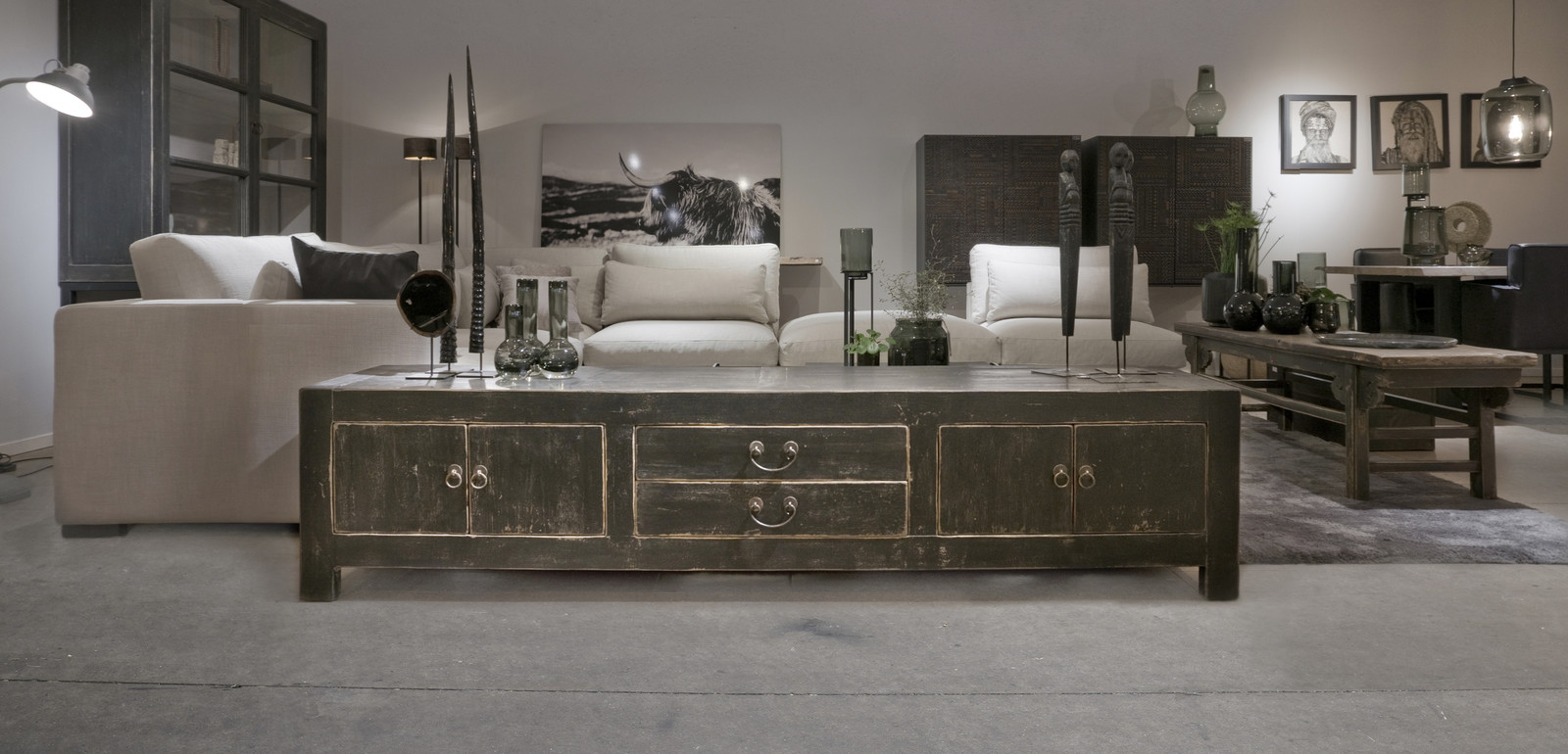 Tentakel geef de bloem water goochelaar TV dressoir PURE Nero groot - TV meubel - Collectie - Looiershuis