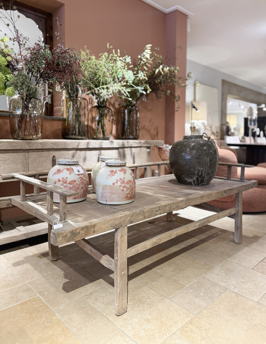 Uniek meubel van olmenhout