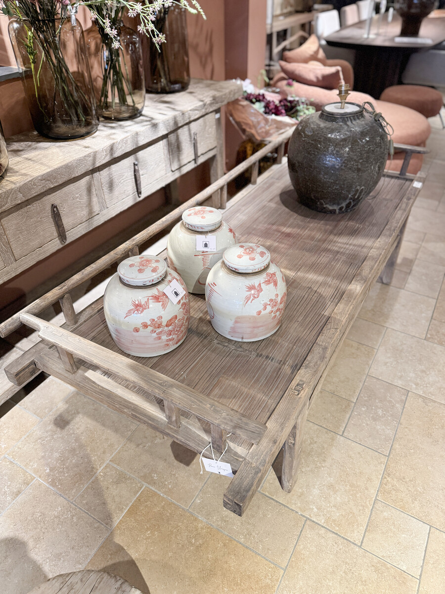 Uniek meubel van olmenhout