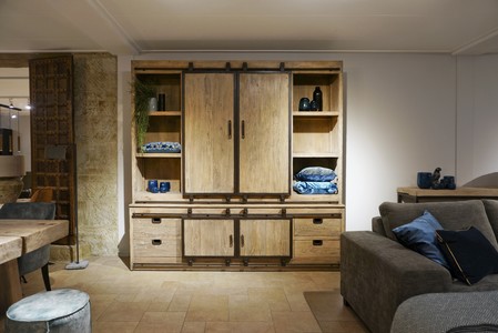 Wandkast Pure Natural Elm Barndoors Big