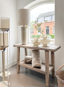 Wandtafel olmenhout met legplank
